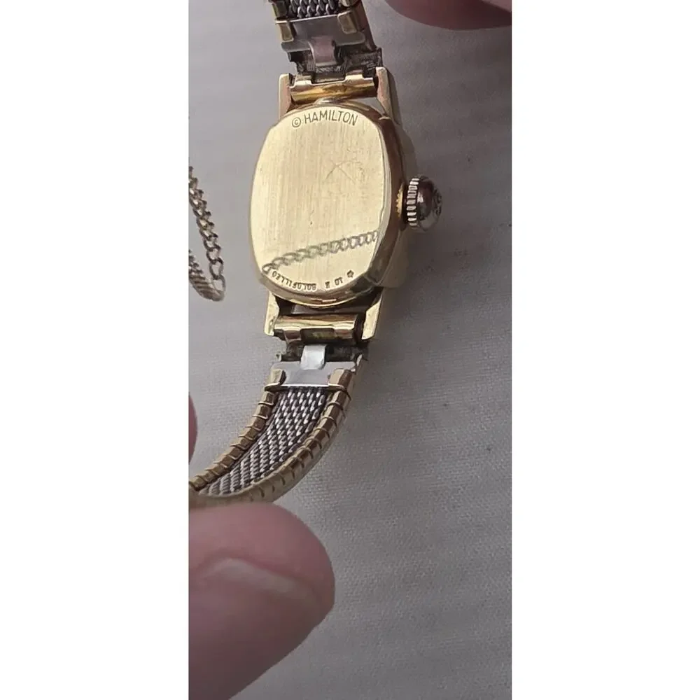 Vintage 60s Lady Hamilton 10K Gold Filled 17J Cal 780 Movement Cocktail Watch